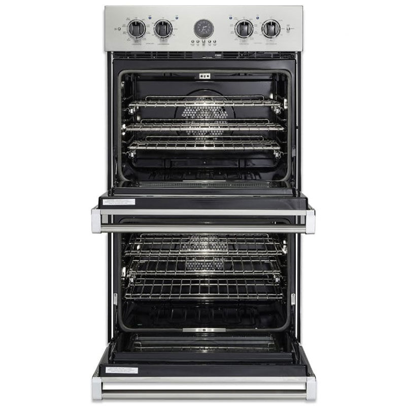 Viking 5 Series 30 in. 9.4 cu. ft. Electric Double Wall Oven with True European Convection & Self Clean - Cast Black, , hires