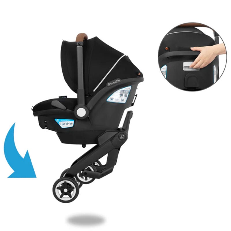 Evenflo Shyft DualRide Infant Car Seat Stroller Combo with Carryall Storage & Extended Canopy - Moonstone, , hires