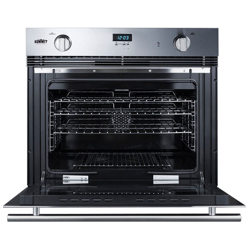 Summit 30 in. 3 cu. ft. Gas Single Wall Oven with Standard Convection - Stainless Steel, , hires