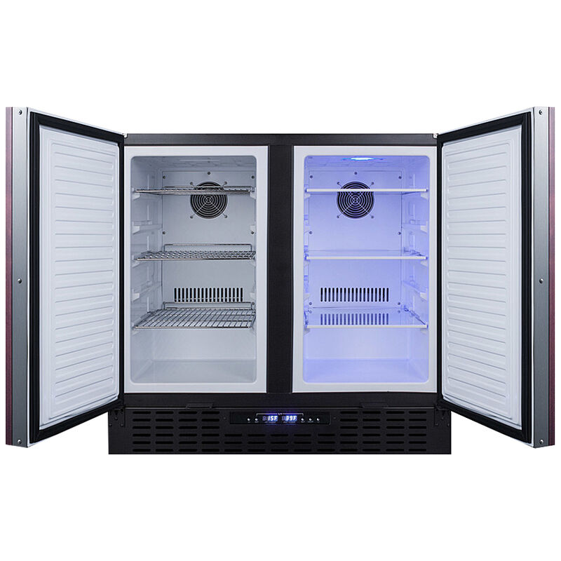 Summit 36 in. 5.8 cu. ft. Side by Side Undercounter Refrigerator - Custom Panel Ready, , hires