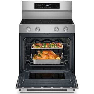 KitchenAid 30 in. 5.3 cu. ft. Smart Air-Fry True European Convection Electric Range with Radiant Burners - Fingerprint Resistant Stainless Steel, , hires