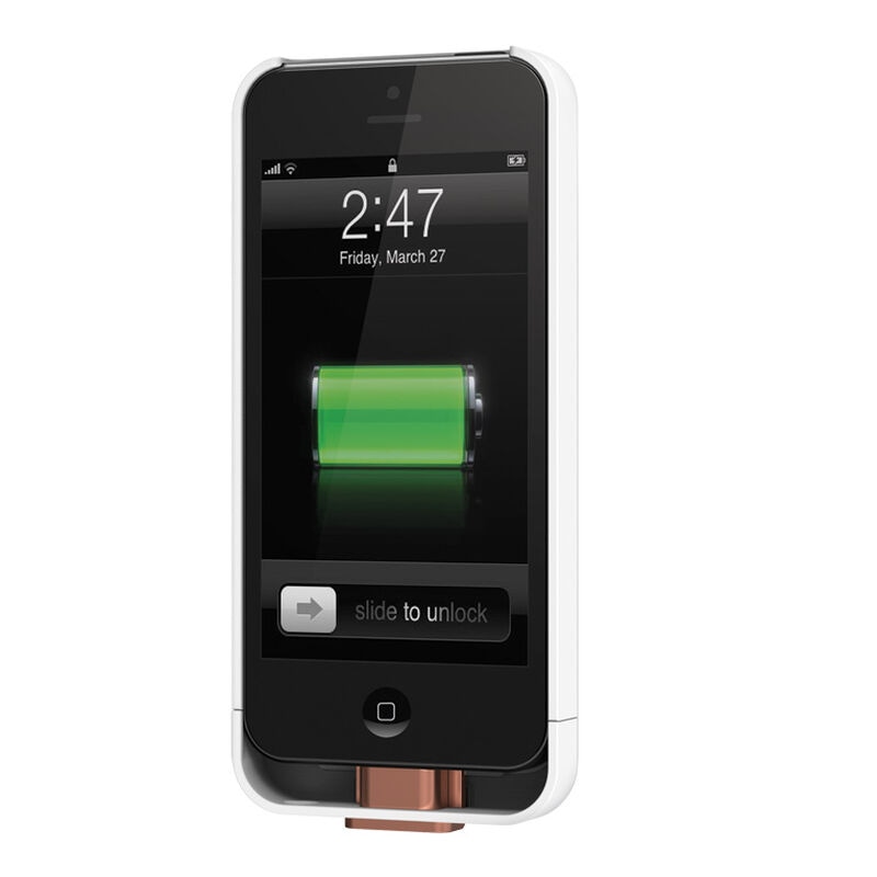 Duracell PowerSnap Kit-Backup Power and Wireless Charging for iPhone 5 - White, , hires