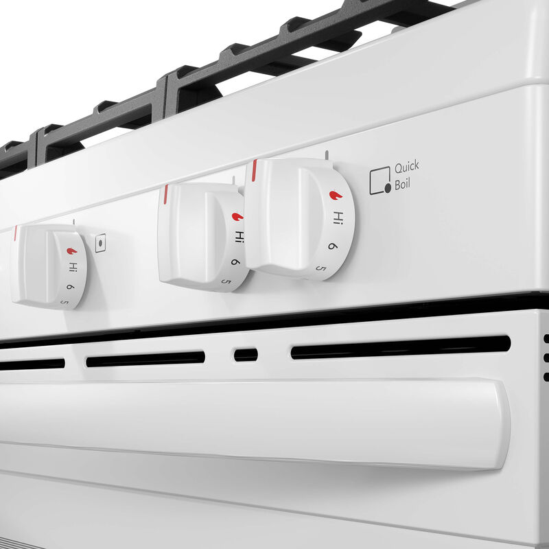Frigidaire 30 in. 5.1 cu. ft. Gas Range with 5 Sealed Burners - White, White, hires