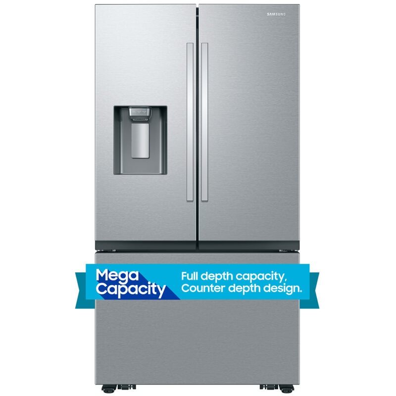 Samsung 36 in. 25.5 cu. ft. Smart Counter Depth French Door Refrigerator with Ice & Water Dispenser - Fingerprint Resistant Stainless Steel, , hires