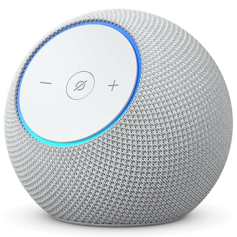 Amazon Echo Dot Max (newest model), Alexa speaker with room-filling sound and built-in smart home hub, designed for Alexa+ (Glacier White), , hires