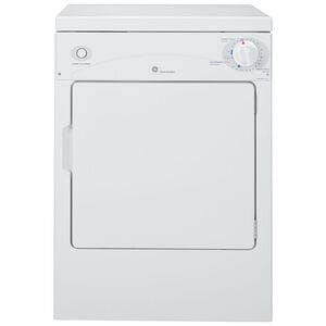 GE Spacemaker Series 24 in. 3.6 cu. ft. Electric Dryer with 3 Dry Programs - White, , hires