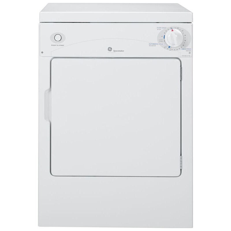 GE Spacemaker Series 24 in. 3.6 cu. ft. Electric Dryer with 3 Dry Programs - White, , hires