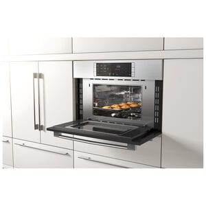 Bosch 800 Series 30 in. 1.6 cu. ft. 1000W Built-In Microwave with Convection & Sensor Cooking - Stainless Steel, , hires