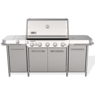 Weber Summit GC38 S Series 5-Burners Liquid Propane Gas Grill with Side Burner, Rotisserie & Smoker Box - Stainless Steel | 1500091