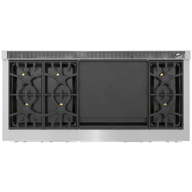 Thermador Pro Grand Professional Series 60 in. 7.3 cu. ft. Smart True European Convection Steam Double Oven Dual Fuel Range with 6 Sealed Burners & Griddle - Stainless Steel, , hires