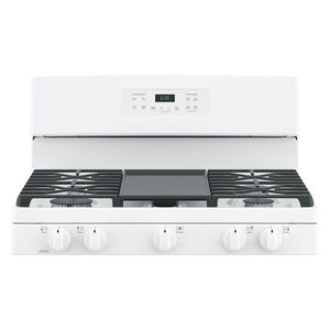 GE 30 in. 5 cu. ft. Gas Range with 5 Sealed Burners & Griddle - White, White, hires