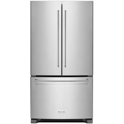 KitchenAid 36 in. 25.2 cu. ft. French Door Refrigerator with Internal Filtered Water Dispenser - Stainless Steel | KRFF305ESS