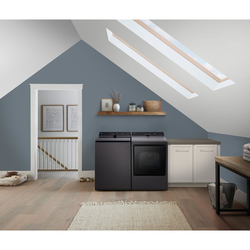 LG 27 in. 7.3 cu. ft. Smart Ventless Electric Dryer with Heat Pump & Sensor Dry - Matte Black, Matte Black, hires