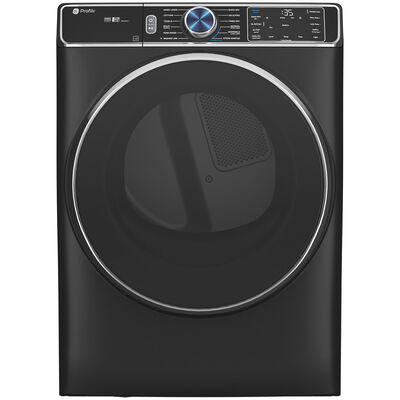 GE Profile 28 in. 7.8 cu. ft. Smart Stackable Gas Dryer with Sensor Dry, Sanitize & Steam Cycle - Carbon Graphite | PFD95GSPTDS