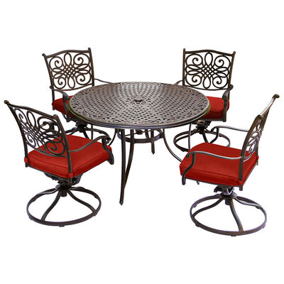 Hanover Traditions 5-Piece Dining Set - Red | TRADDN5SWRED