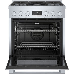 Bosch 800 Series 30 in. 4.0 cu. ft. Convection Oven Freestanding Dual Fuel Range with 5 Sealed Burners - Stainless Steel, , hires