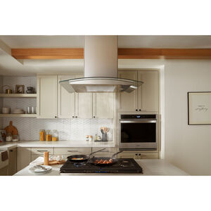 Whirlpool 30 in. Chimney Style Range Hood with 3 Speed Settings, 400 CFM & 2 LED Lights - Stainless Steel, , hires