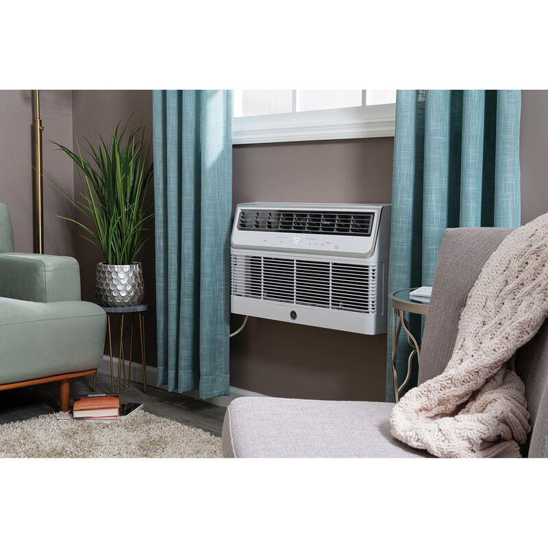 GE 12,000 BTU 115V Smart Energy Star Through-the-Wall Air Conditioner with 3 Fan Speeds, Sleep Mode & Remote Control - White, , hires