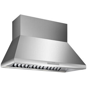 Thermador Professional Series 48 in. Chimney Style Range Hood with 4 Speed Settings, Ducted Venting & 4 LED Lights - Stainless Steel, , hires