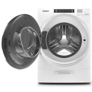 Whirlpool 27 in. 5.0 cu. ft. Stackable Front Load Washer with Sanitize Cycle, Steam Wash & Load-&-Go XL Dispenser - White, , hires