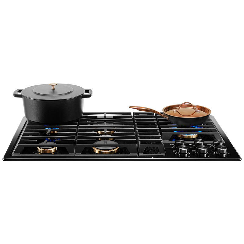JennAir 36 in. Natural Gas Cooktop with 5 Sealed Burners - Black, , hires