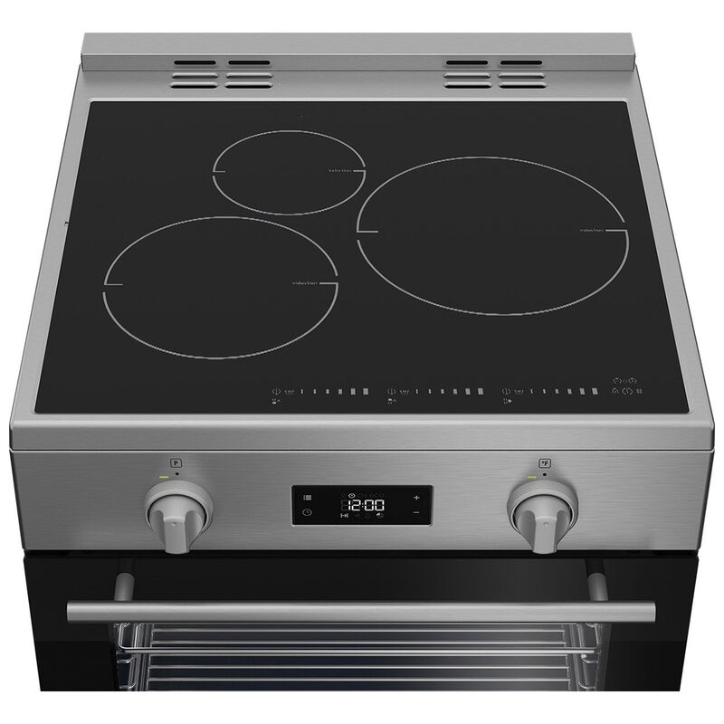 Blomberg 24 in. 2.5 cu. ft. True European Convection Electric Range with 3 Induction Burners - Stainless Steel, , hires