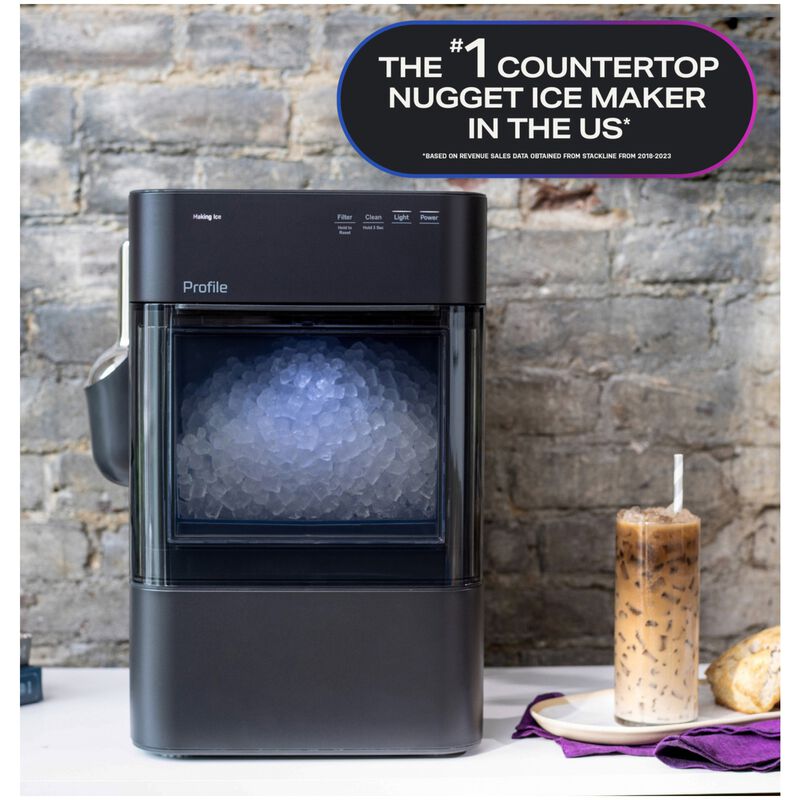 GE Profile 11 in. Smart Ice Maker with 3 lb. Ice Storage, Auto Defrost & Digital Control - Carbon Black, , hires