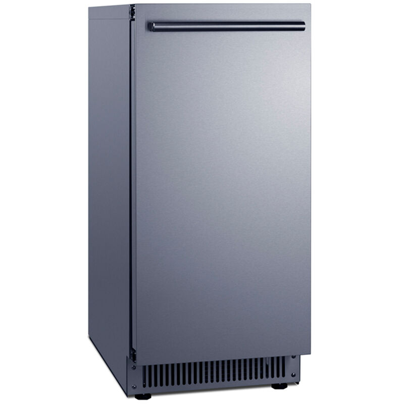 Summit 15 in. Built-In Left-Hinged Undercounter Ice Maker with 26 lb. Ice Storage, Auto-Defrost & Digital Control - Stainless Steel, , hires