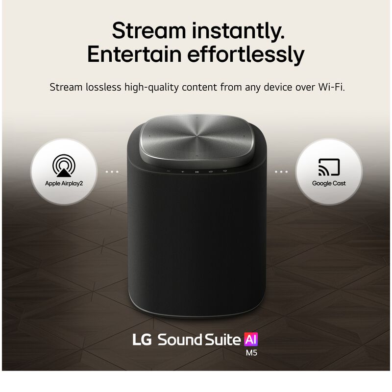 LG Sound Suite M5 Wireless Spaital Speaker - Black, , hires