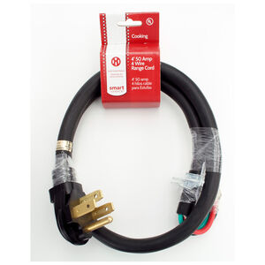 Smart Choice 4' 50 Amp 4 Wire Range Cord, , hires
