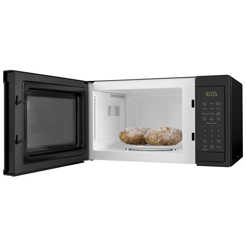 GE 19 in. 0.9 cu.ft Countertop Microwave with 10 Power Levels - Black, Black, hires