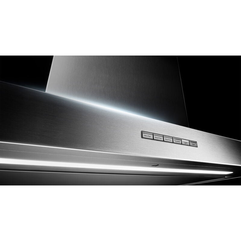 JennAir 30 in. Convertible Chimney Style Range Hood with 585 CFM, 3 Fan Speeds & 1 LED Light - Stainless Steel, , hires