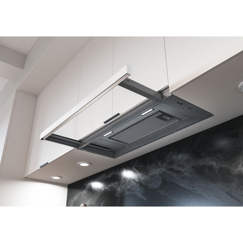 Zephyr 30 in. Convertible Slide-Out Style Range Hood with 500 CFM, 3 Fan Speeds & 2 LED Lights - White, , hires