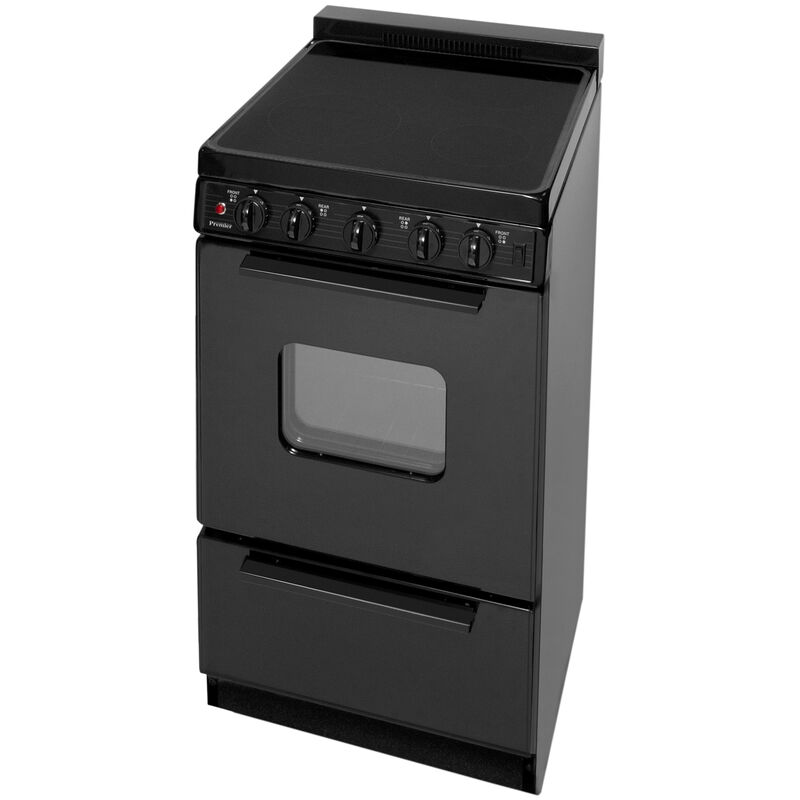Premier 20 in. 2.4 cu. ft. Electric Range with Smoothtop Burners - Black, , hires