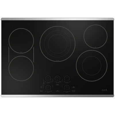 Cafe 30 in. 5-Burner Smart Electric Cooktop with Power Burner - Stainless Steel | CEP90302TSS