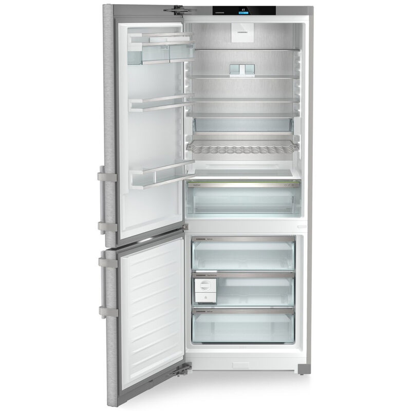 Liebherr Prime 30 in. 16.8 cu. ft. Smart Counter Depth Bottom Freezer Refrigerator - Stainless Steel, , hires