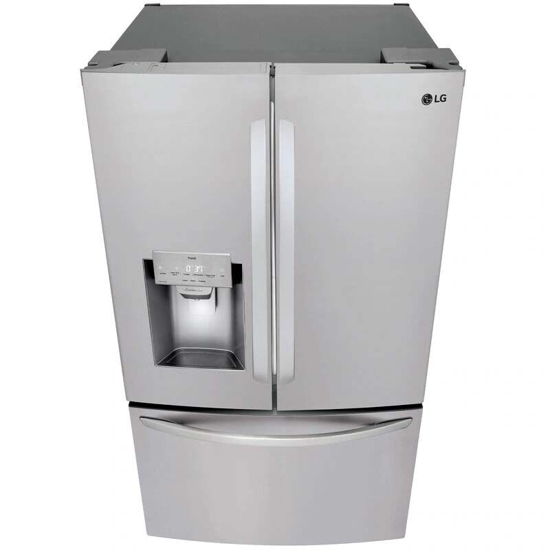 LG 36 in. 27.7 cu. ft. Smart French Door Refrigerator with Ice & Water Dispenser - PrintProof Stainless Steel, PrintProof Stainless Steel, hires