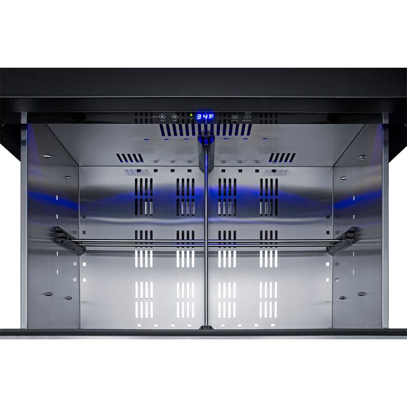 Summit 30 in. 5.4 cu. ft. Outdoor Double Refrigerator Drawers - Custom Panel Ready, , hires