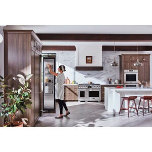 Signature Kitchen Suite 18 in. 9.6 cu. ft. Built-in Smart Triple-Drawers Upright Freezer with Ice-Maker & Adjustable Shelves - Custom Panel Ready, , hires