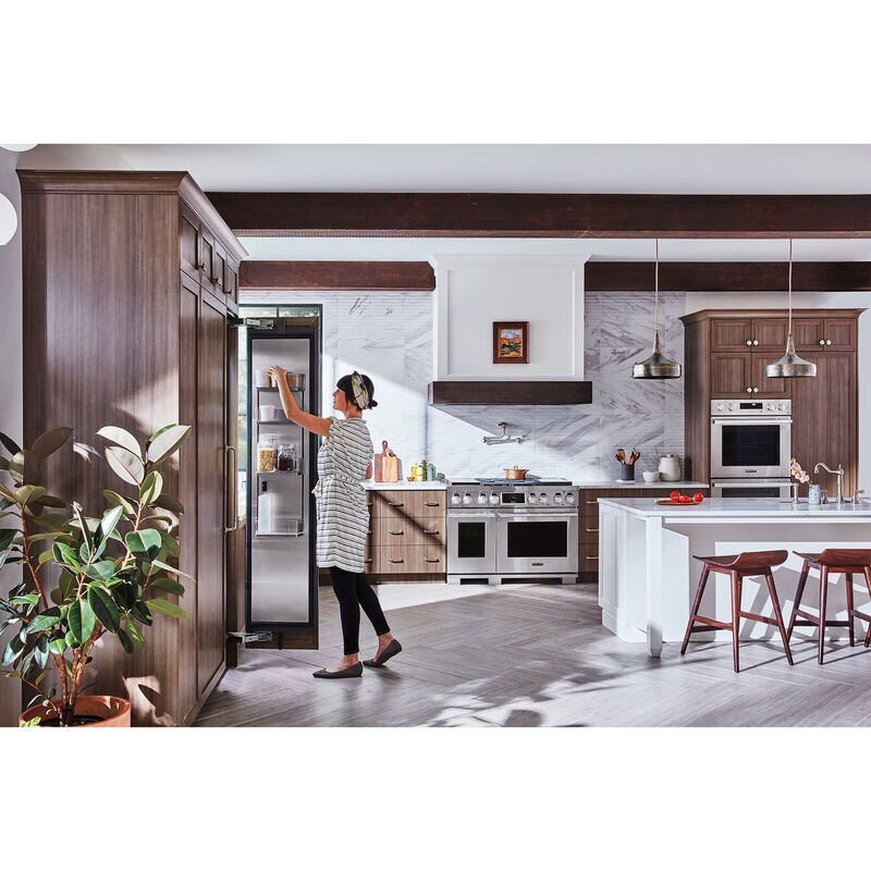 Signature Kitchen Suite 18 in. 9.6 cu. ft. Built-in Smart Triple-Drawers Upright Freezer with Ice-Maker & Adjustable Shelves - Custom Panel Ready, , hires