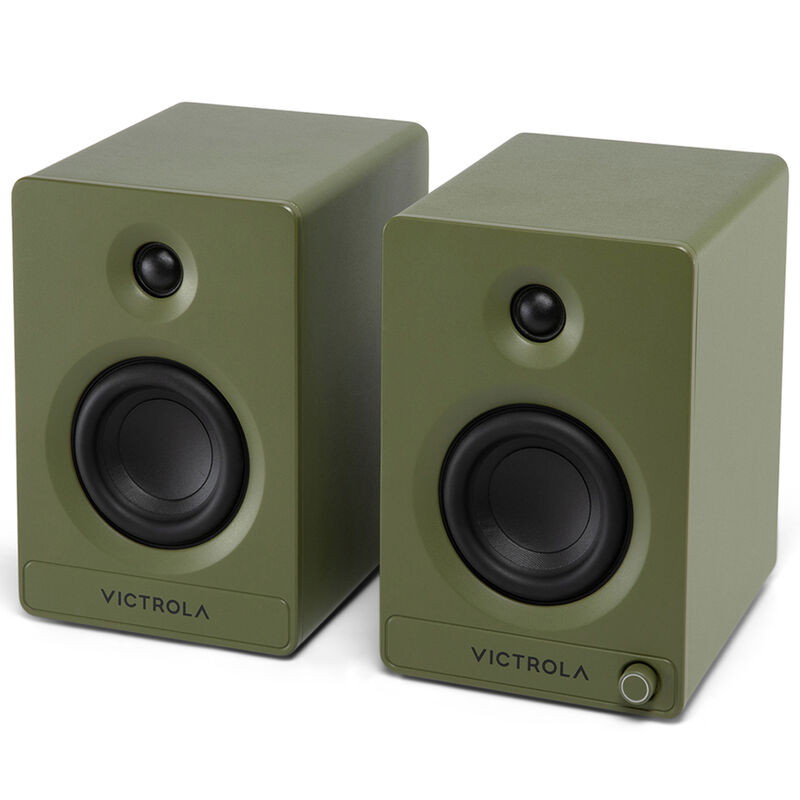 Victrola Tempo Bluetooth Bookshelf Speakers - Green, , hires