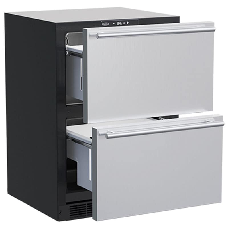 Marvel Classic Collection 24 in. 5 cu. ft. Double Refrigerator Drawers - Stainless Steel, , hires
