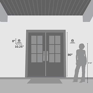 Hunter Skyflow Rustic Modern Metal Cone Outdoor Small Wall Light- Matte Black, , hires