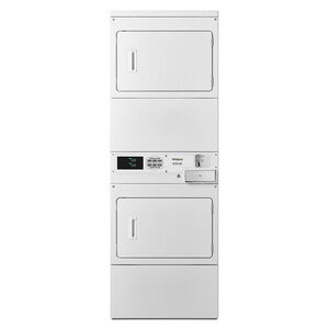 Whirlpool 27 in. 7.4 cu. ft. Stacked Coin-Drop Equipped Commercial Gas Dryer with Electronic Dry - White, , hires