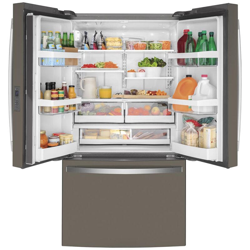 GE 36 in. 23.1 cu. ft. Counter Depth French Door Refrigerator with Ice Maker - Fingerprint Resistant Slate, Slate, hires