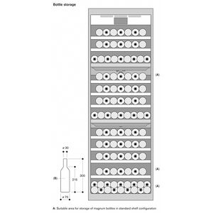 Gaggenau 400 Series 24 in. Built-in Wine Coolers with Metal & Wood Racks, Multi-Temperature Zones & 99 Bottle Capacity - Stainless Steel, , hires