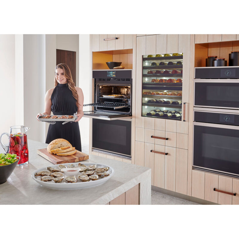 Monogram Minimalist Series 30" 10.0 Cu. Ft. Electric Smart Double Wall Oven with True European Convection & Self Clean - Stainless Steel, , hires