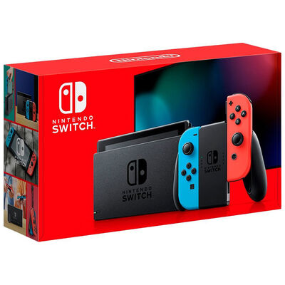 Nintendo Switch with Neon Blue and Neon Red Joy-Con | HADSKABAA