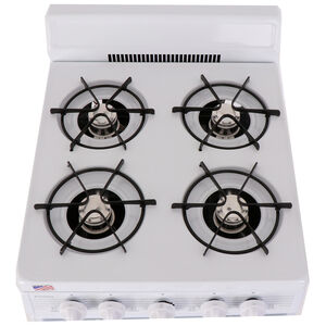 Premier 20 in. 2.4 cu. ft. Gas Range with Open Burners - White on White, , hires