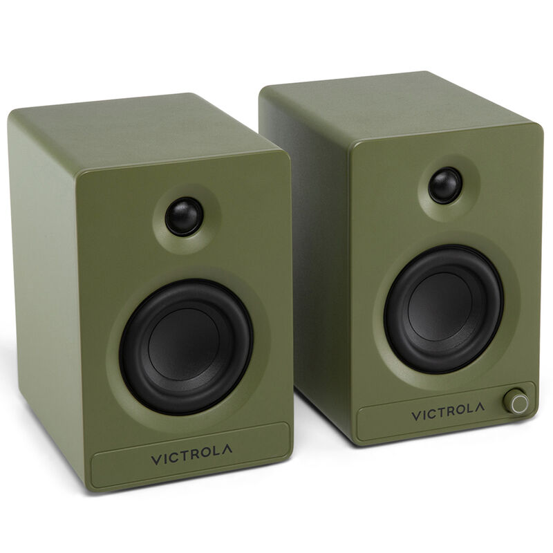 Victrola Tempo Bluetooth Bookshelf Speakers - Green, , hires